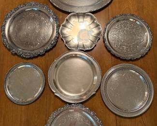 Collection of Silver Plate Trays