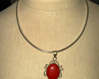 Sterling pendant necklace not marked