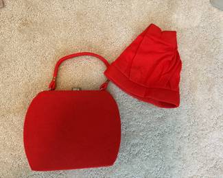 Vintage Matching Hat and Purse