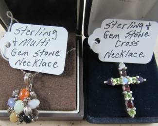 Sterling & Gem Stone Necklaces