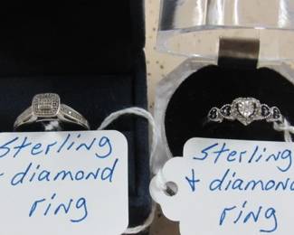 Sterling & Diamond Rings