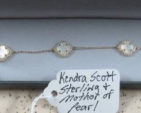 Kendra Scott Sterling & Mother of Pearl Bracelet