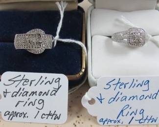 Sterling & Diamond Rings