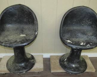 2 of 4 Concrete Yard Chairs