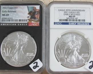 NGC Graded Silver Eagles