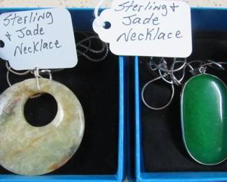 Sterling & Jade Necklaces