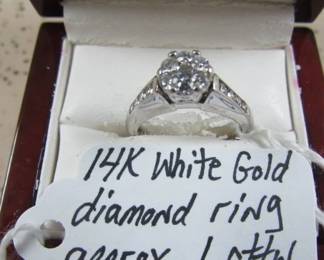 14K White Gold Diamond Ring - Approx. 1 cttw