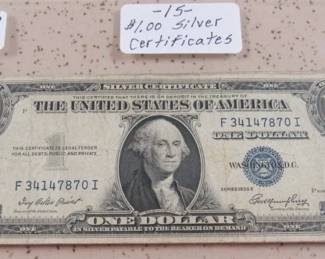 15 - $1.00 Silver Certificates 
