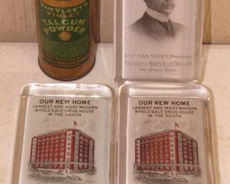 Memphis, TN Paperweights & Talcum Powder Tin 