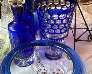 Cobalt blue art glass