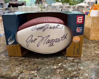 2signed Joe Namath footballs