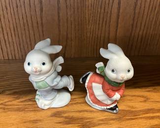 Homco Bunny Figurines