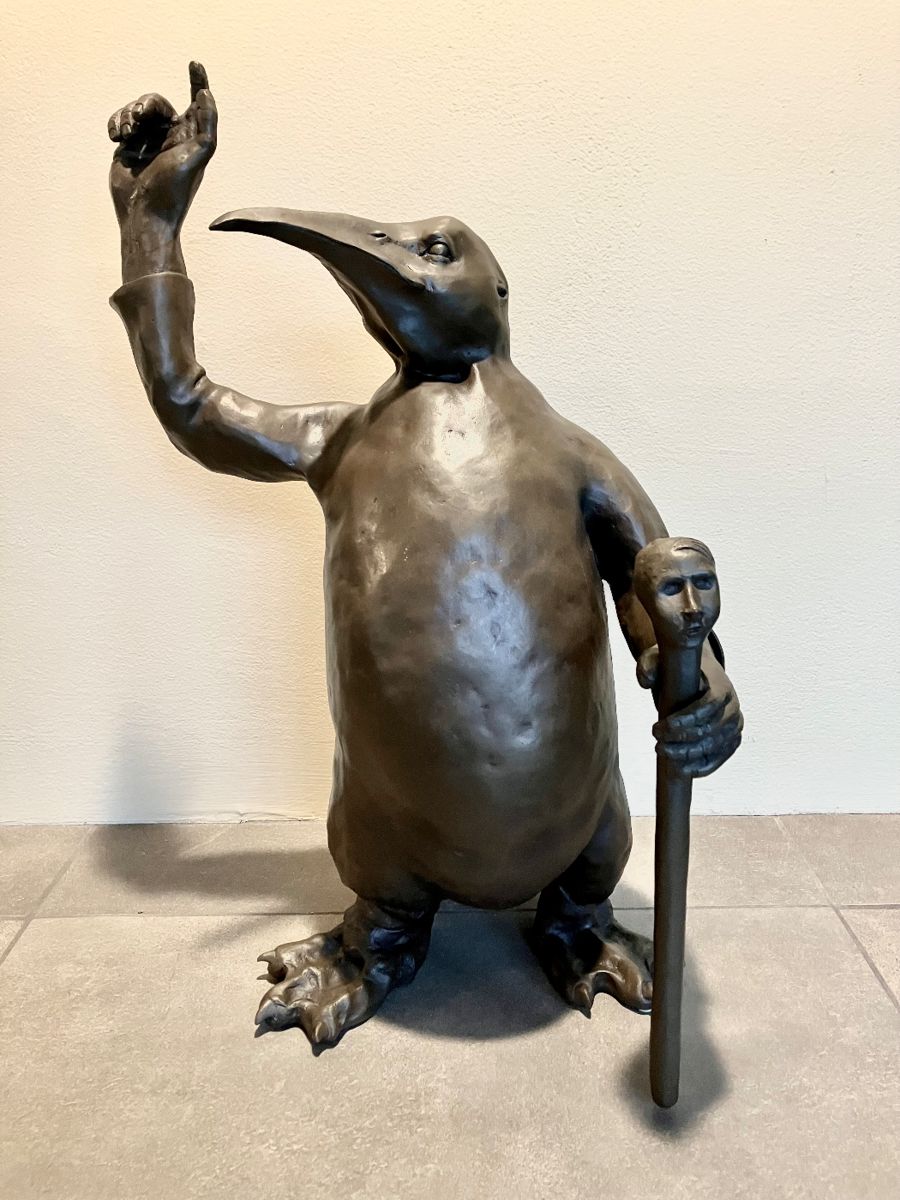 Frank Fleming bronze penguin man