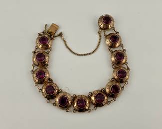 14K gold and amethyst bracelet