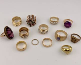 14K, 18K gold and diamond rings