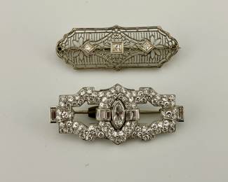 Diamond brooches