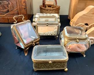 Antique French jewelry caskets