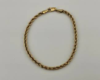 14K gold rope bracelet