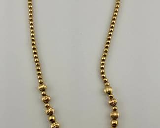 14k gold beads necklace