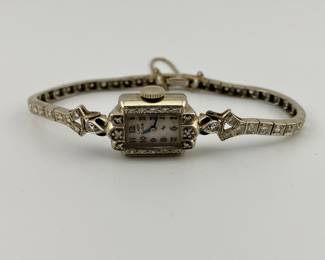 14k gold Lady Elgin diamond watch