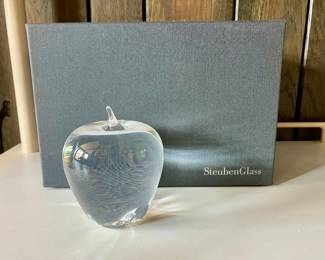 Steuben crystal apple