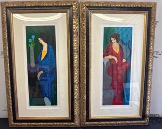 2702 2 Signed Itzchak Tarkay Prints