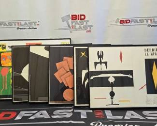 2766  7 Framed Derriere Le Mirror Magazine Prints 