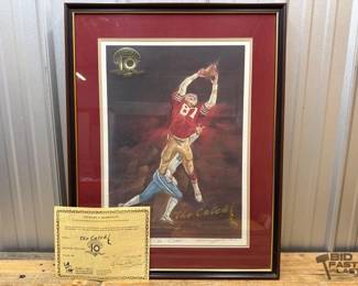1814 1982 The Catch San Francisco 49ers vs Dallas Cowboys Artist Signed with COA
