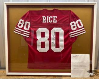 1804  Jerry Rice San Francisco 49ers Signed Jersey with Authentication Le... 
