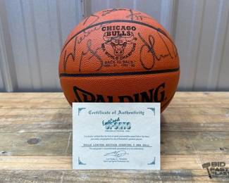 1854 Chicago Bulls Limited Edition Starting 5 NBA Ball Signed Basketball with COA