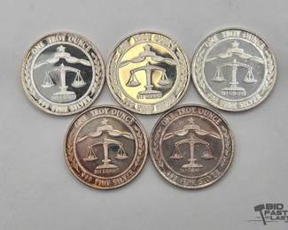 1252  5 .999 1983 Parliament Shield Coins, 1ozt 