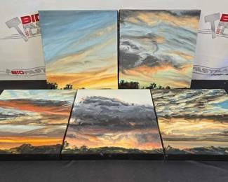2814 5 Gail Roberts Threats Promises Canvas Paintings