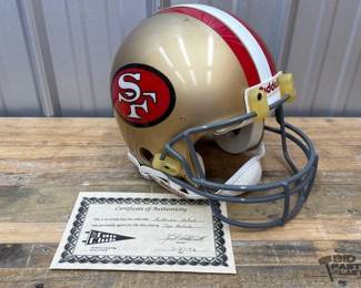 1846  Joe Montana San Francisco 49ers Signed Football Helmet with COA 