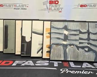 2768  7 Framed Derriere Le Mirror Magazine Prints 