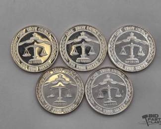 1254  5 .999 1983 Parliament Shield Coins, 1ozt 