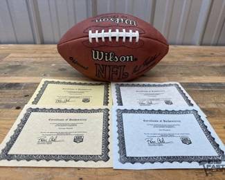1838  Oakland Raiders Signed Football with COA 