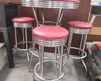 2186  Bar Table  3 Stools 