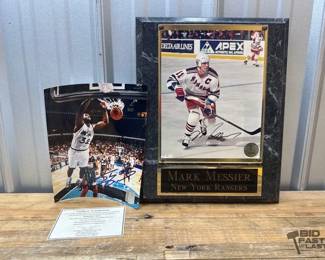1851 Shaquille ONeal and Mark Messier Signed Photographs