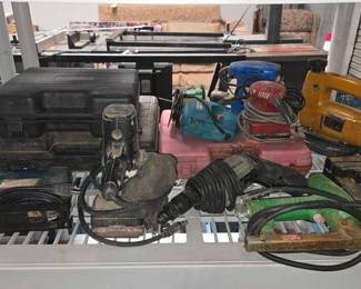 2094  Electric Jig Saw, Dual Action Pad Sander  More 