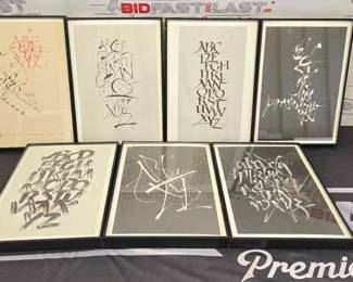 2786  7 Eine Sammlung Kalligraphischer Alphabete Serie A 