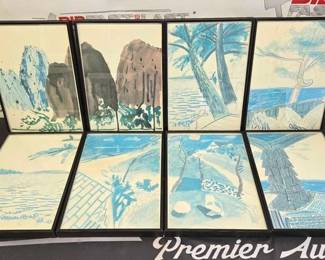2780  8 Framed Drawings 