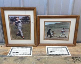 1870 Ted Williams Stan Muscal Signed Photographs with COA
