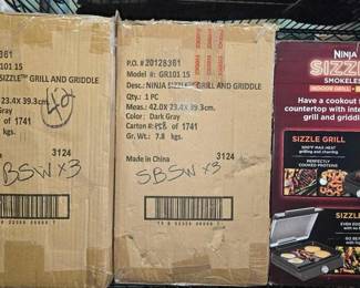 3526  NEW 3 Ninja Sizzle Smokeless Grill 