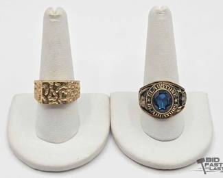 1022  2 Costume Jewelry Rings 