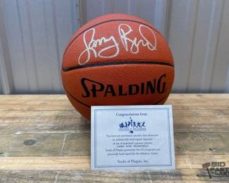 1860 Larry Bird Signed Basketball with COA