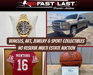 Vehicles, Art, Jewelry Sport Collectibles No Reserve Multi Estate Auction