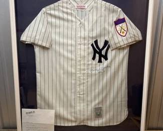 1866  Mickey Mantel New York Yankee Signed Jersey with COA 