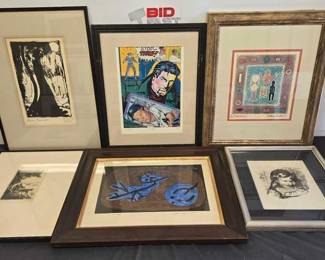 2818 6 Framed Works of Art