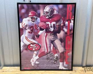 1820  Jerry Rice San Francisco 49ers Signed Poster 