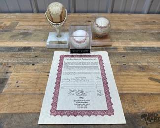 1878  3 Signed Baseballs 